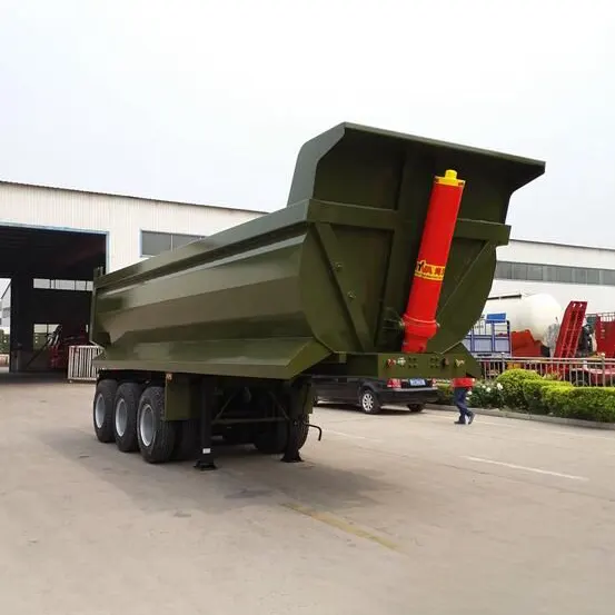 3 Axles Dumper Semi Trailer ມີເຫຼັກ tensile ສູງ