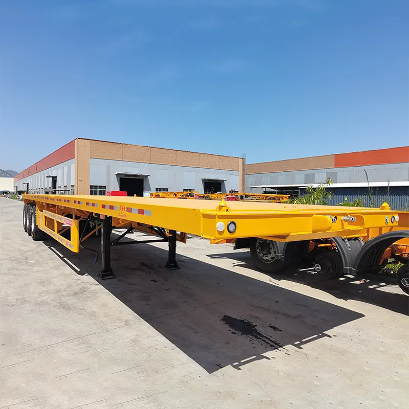 30ft 2-axle flatbed trailer semi trailer ມີ FUWA 13T axle