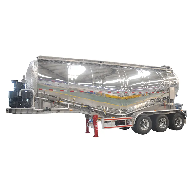 40cbm Bulk Cement Tanker Semi Trailer ກັບລະບົບພະລັງງານ 42kw