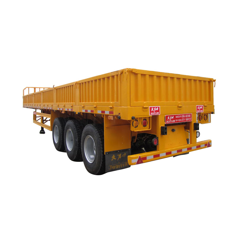 ຂະຫນາດ 40ft 3 Axles dropside semi semi