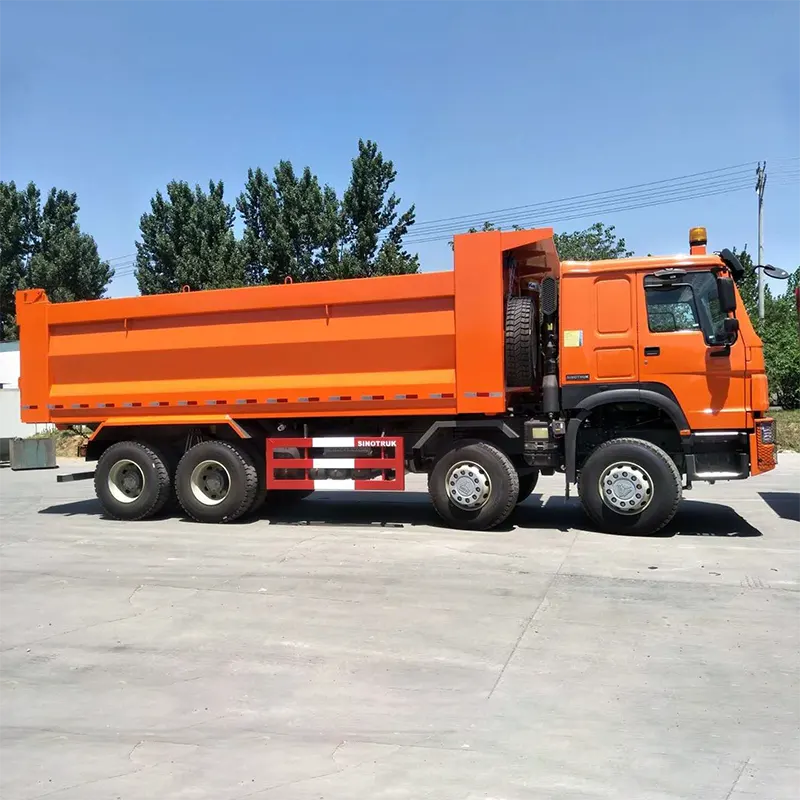 Sinotruk Howo 12 Wheelers Tipper Truck Euro 2 ຊ້າຍມື ຂັບລົດ